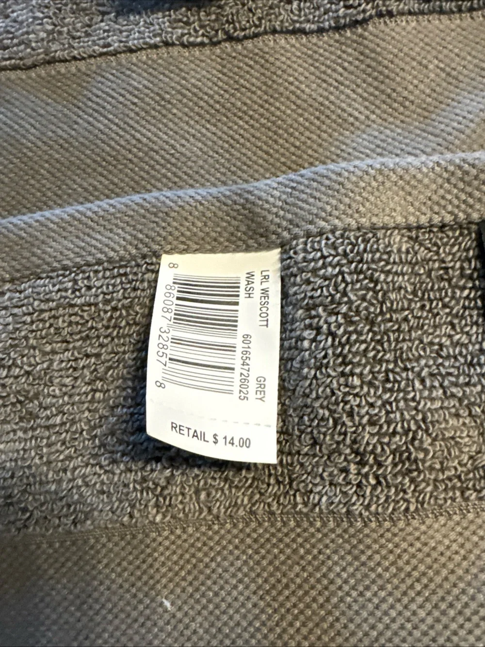 Lauren Ralph Lauren Gray wash cloths set 2